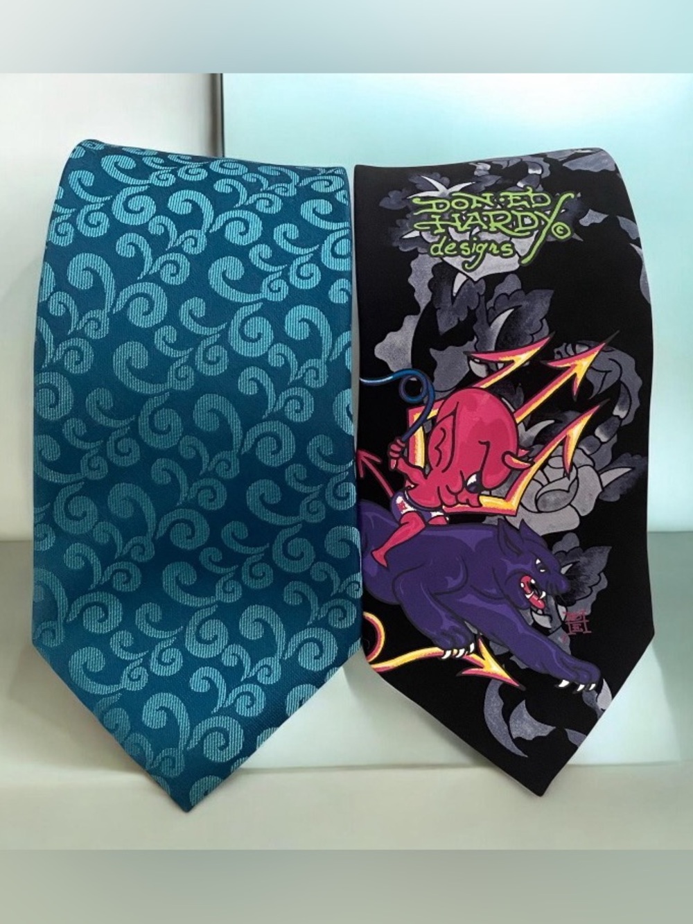 Ed Hardy men’s silk ties(set of 2)
